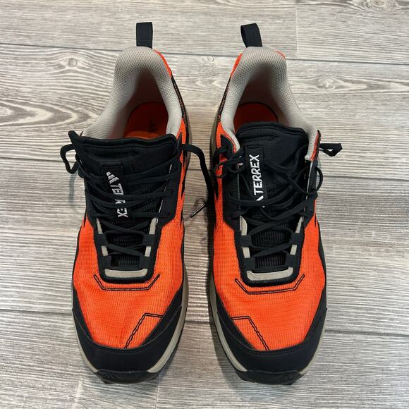 Adidas Terrex Men\'s Orange Black Trail Running Shoes EUC Size 12 main image 4